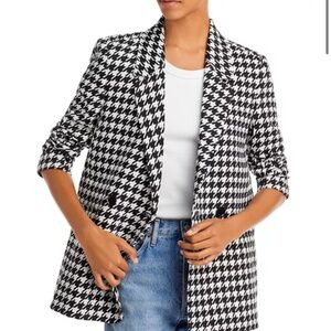 Anine Bing Madeline Houndstooth Blazer, Sz Sm